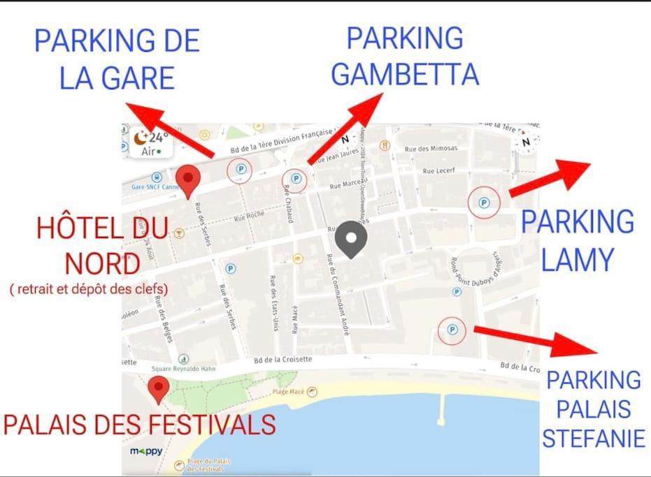 Cannes Centre Proche Plage Croisette Palais Des Festivals Exterior foto